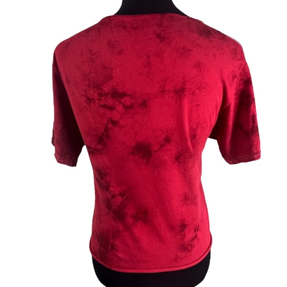 Coca-Cola Small Cropped 100% Cotton Distressed Crew Neck Tie Dye T-Shirt - Picture 4 of 8